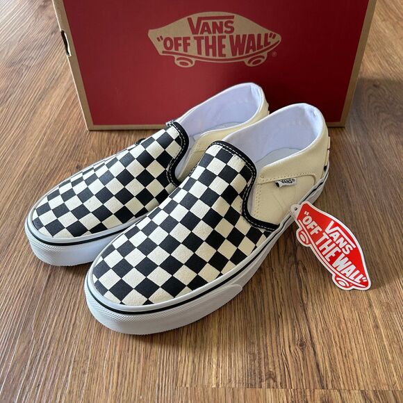 VANS checkerboard Asher slip on shoes sneakers women’s 8 new - Picture 5 of 6
